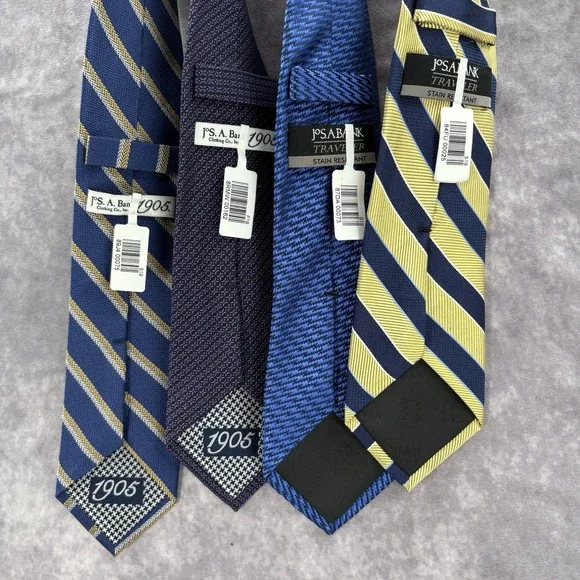 Jos A Bank Tie Lot Of 4 Silk NWT Multicolor - Picture 2 of 3